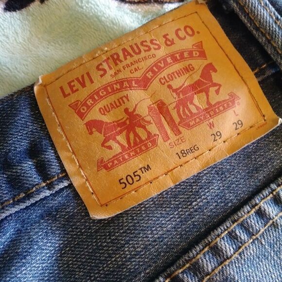 Levi's 505 Boys 18 Regular Straight Leg Jeans - Picture 5 of 7